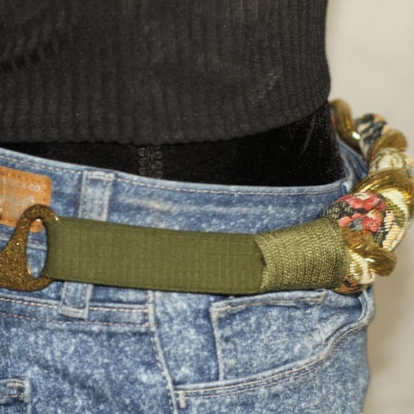 Floral Gold & Green Vintage Belt main image 6